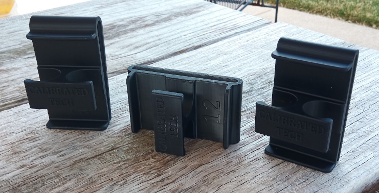 12 gauge Dual Spare Shell Holders - Wide Clip, Belt Clip, and Narrow Clip